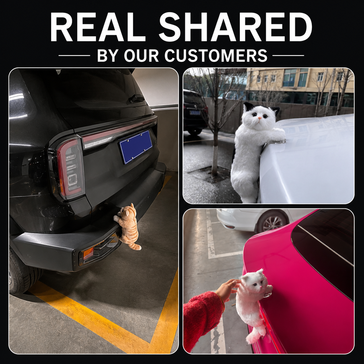 Adorable Climbing Cat Car Decor