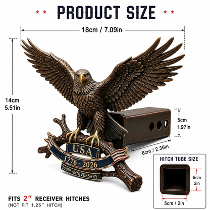 Patriot Eagle Trailer Hitch Cover——Fits 2‘’/ 1.25‘’ Receiver
