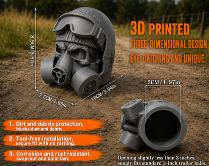 Gas Mask Hitch Ball Cover - Fits 2” Receiver
