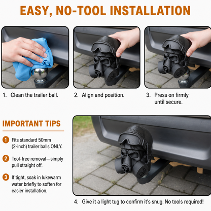 Gas Mask Hitch Ball Cover - Fits 2” Receiver