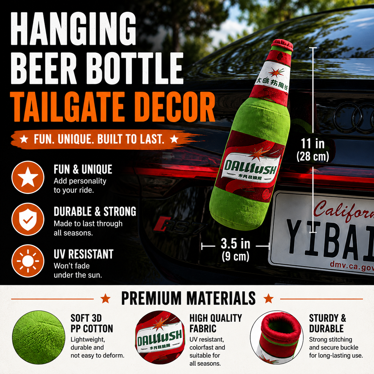 Hanging Beer Bottle Tailgate Decor