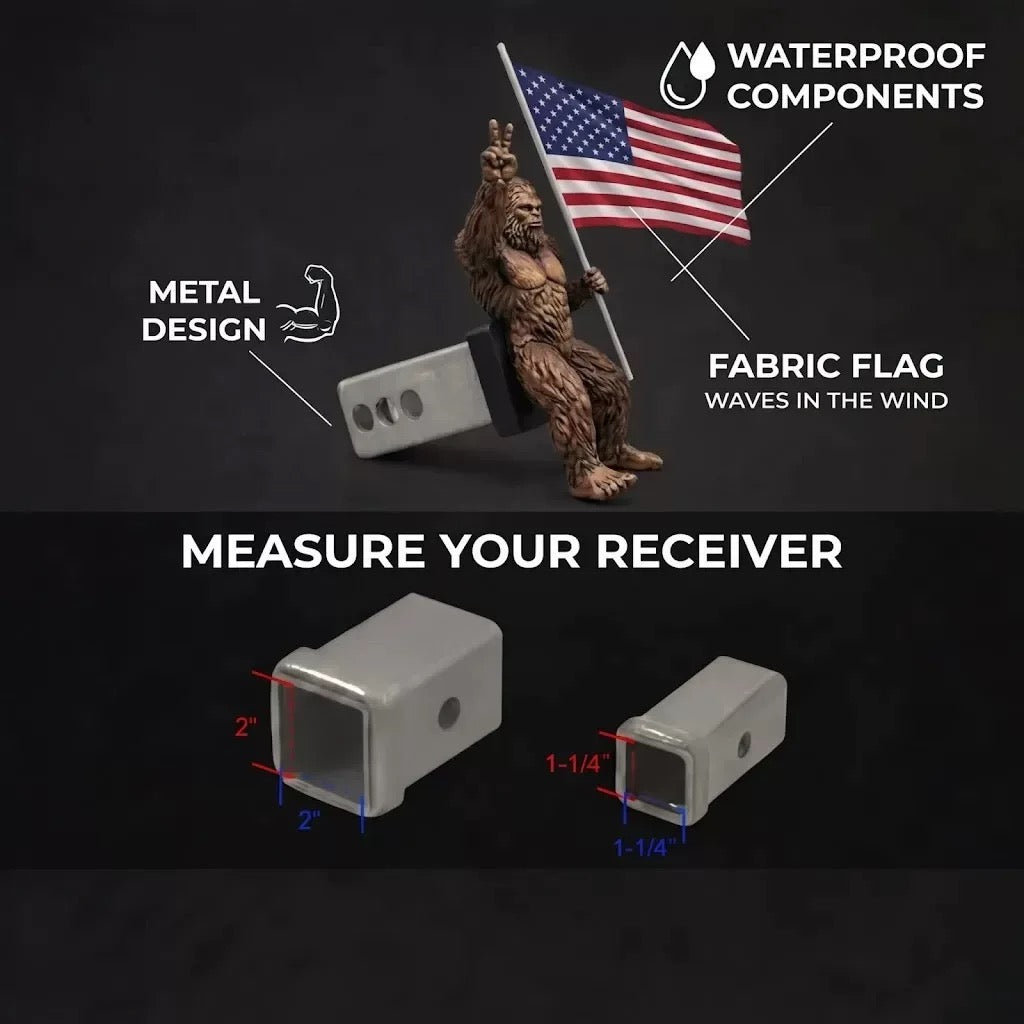 Bigfoot Trailer Hitch Cover——Fits 1.25''、2''Standard Receiver