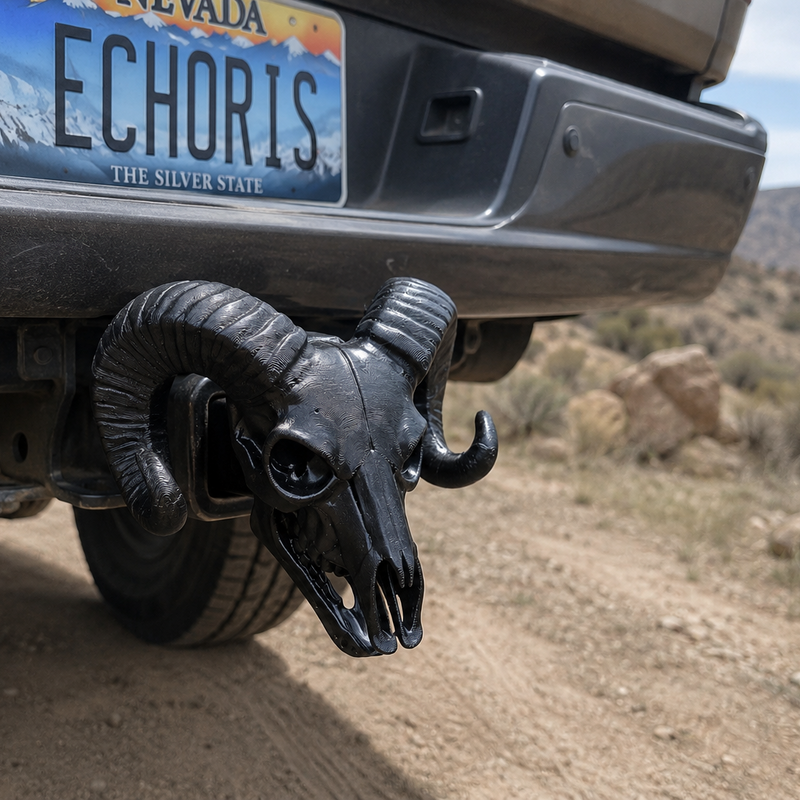 Cowboy Culture Ram Skull Hitch Cover – Fits Standard 2" Receiver
